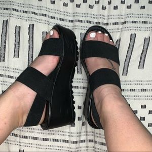 Black Platform Sandals